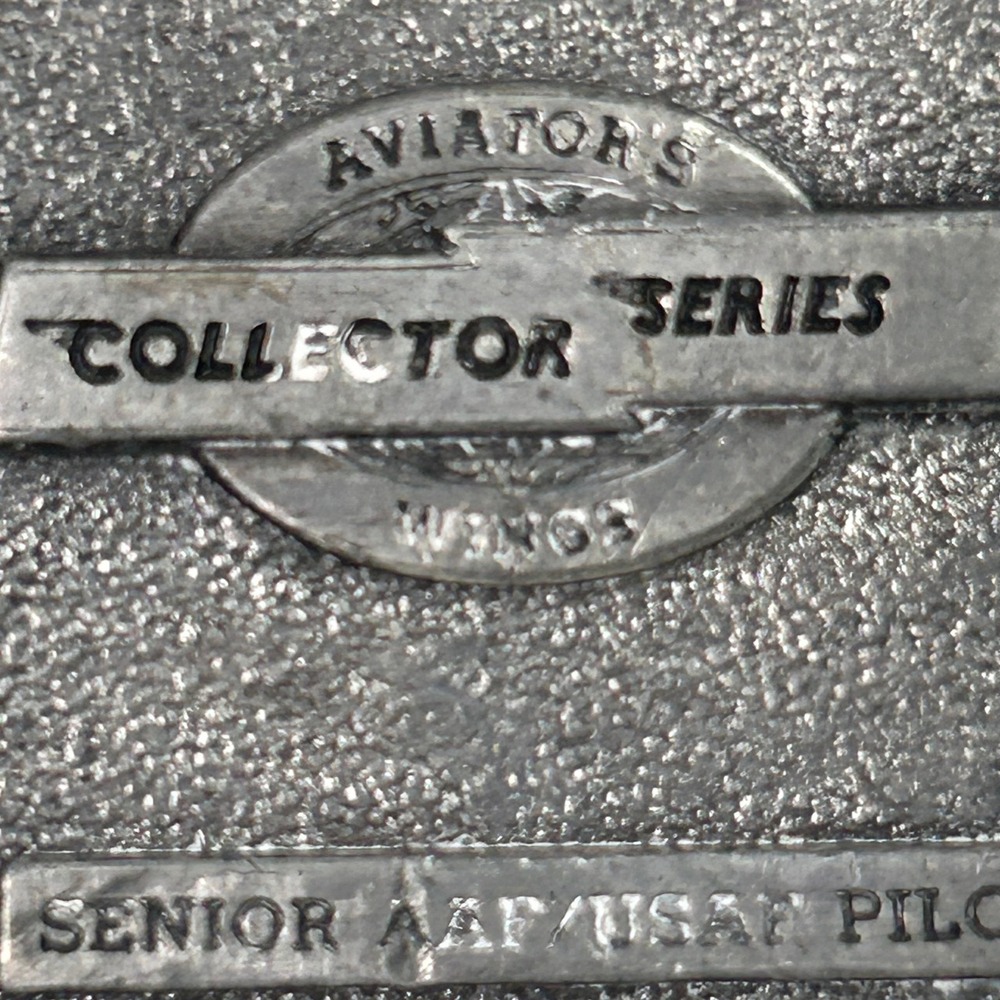 Vintage 1983 Buckle Connection Senior AAF USAF Pilot Wings Belt Buckle Silver - Picture 10 of 10